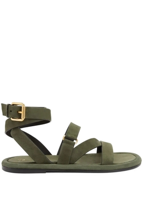 Giuseppe Zanotti Aymon buckled suede sandals - Green