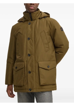 BOSS button hooded jacket - Green