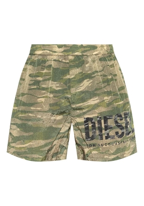 Diesel logo-print swim shorts - Green