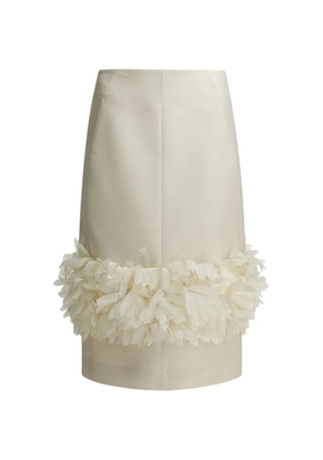TOTEME appliqué midi skirt - Neutrals