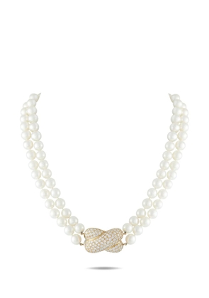 LB Exclusive diamond pearl necklace - Gold
