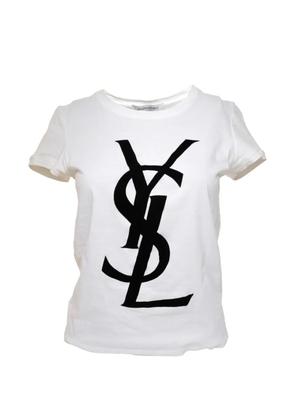 Saint Laurent Pre-Owned 2000s logo-detail T-shirt - White