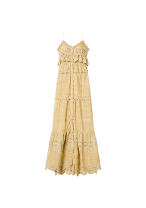 MARANT ÉTOILE ruffled lace paule dress - Neutrals