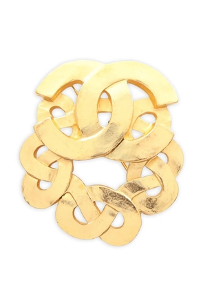 CHANEL Pre-Owned 1986-1988 Coco Mark brooch - Gold