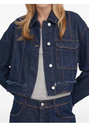 Stine Goya frayed pocket jacket - Blue