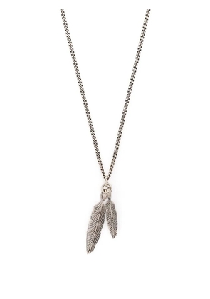 Emanuele Bicocchi twin feather pendant necklace - Gold