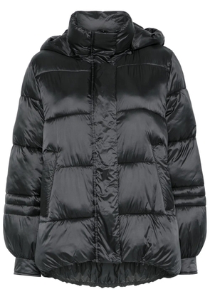 TWINSET striped jacquard puffer jacket - Black