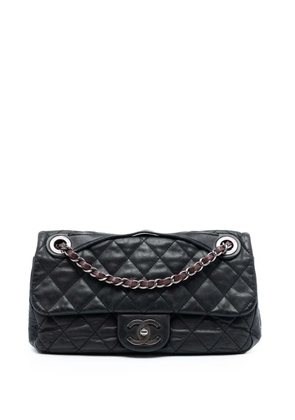 CHANEL Pre-Owned 2009-2010 Medium Iridescent Calfskin In The Mix Flap satchel - Black