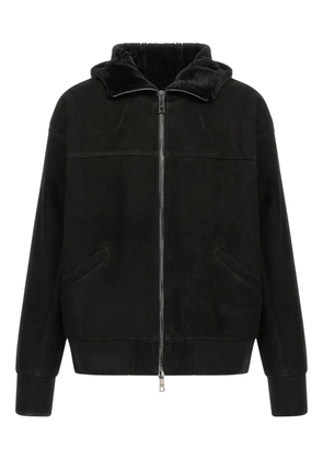 Giorgio Brato hooded leather jacket - Black