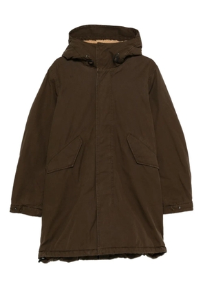 ASPESI shearling-trim hooded jacket - Green