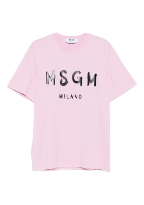 MSGM logo-lettering T-shirt - Pink