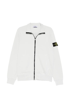 Stone Island zip-up logo-patch sweatshirt - Blue