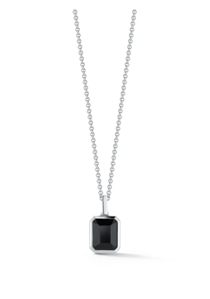 Mateo sterling silver Emerald Cut onyx necklace
