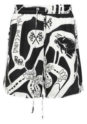 RHUDE Strada silk shorts - Black