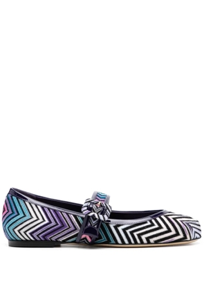 Missoni wave ballerina shoes - Purple