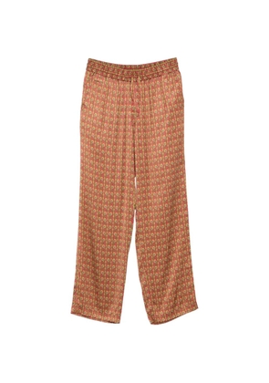 Drôle De Monsieur paisley-pattern trousers - Red