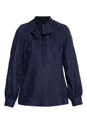ETRO bow long-sleeved blouse - Blue
