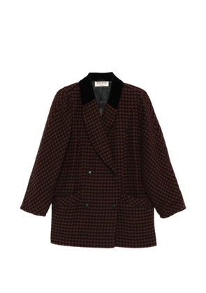 A.N.G.E.L.O. Vintage Cult 1980s houndstooth double-breasted coat - Brown