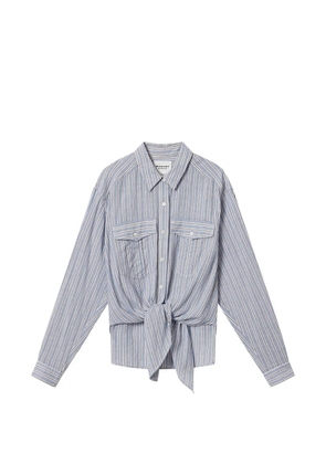MARANT ÉTOILE Nath striped knot shirt - Blue