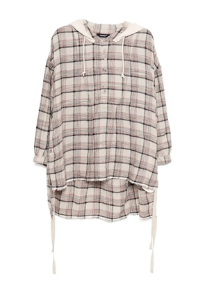 Undercover checked hoodie - Neutrals
