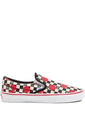 Valentino Garavani x Vans vlogo checkerboard print and polka dot slip-on sneakers - Black