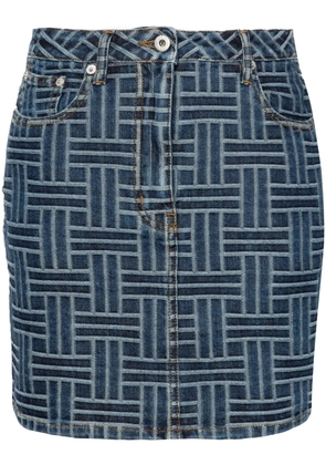 Kenzo Weave mini skirt - Blue