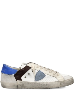 Philippe Model Paris patchwork leather low-top sneakers - White