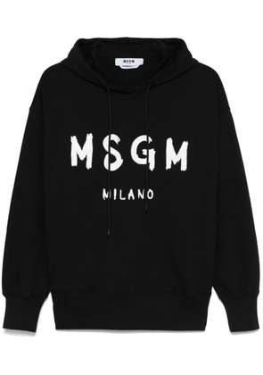 MSGM logo-print hoodie - Black