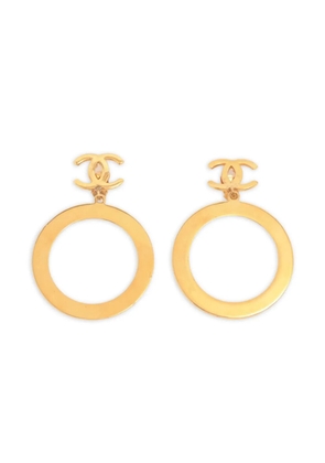 CHANEL Pre-Owned 1970-1990 CC Mark earrings - Gold