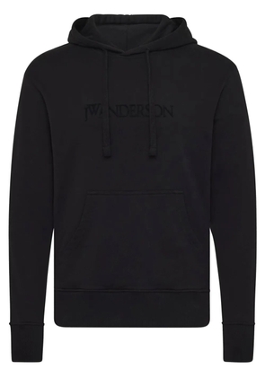 JW Anderson logo-embroidered hoodie - Black