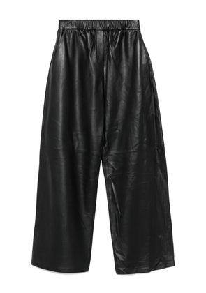 Arma elastic-waist leather trousers - Black