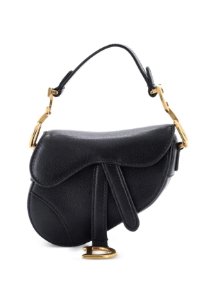 Christian Dior Pre-Owned Saddle Handbag Leather Micro satchel - Black