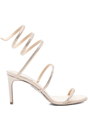 René Caovilla 80mm strass-spiral sandals - Neutrals