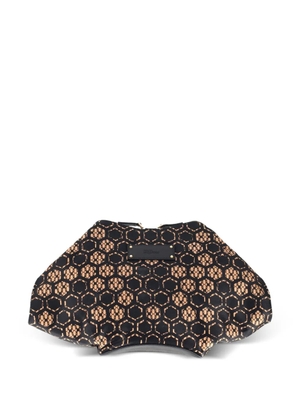 Alexander McQueen Pre-Owned Manta printed leather clutch - Black