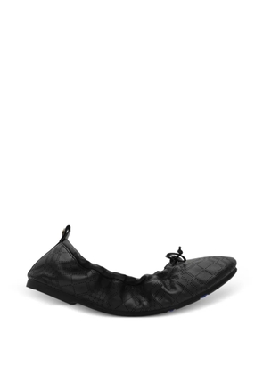 Burberry perforated gathered ballet flats - Black