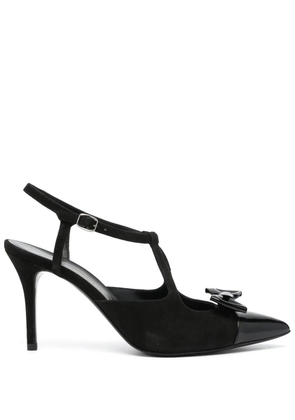 Alessandra Rich bow-detail 110mm pumps - Black