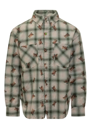 BARROW check flannel shirt - Neutrals