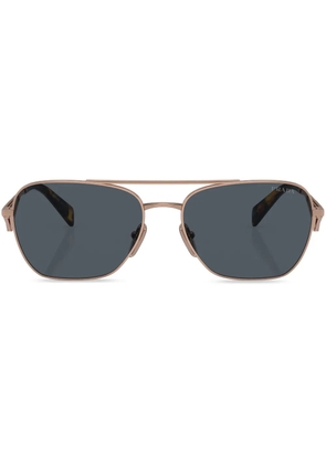 Prada Eyewear triangle-logo pilot sunglasses - Gold