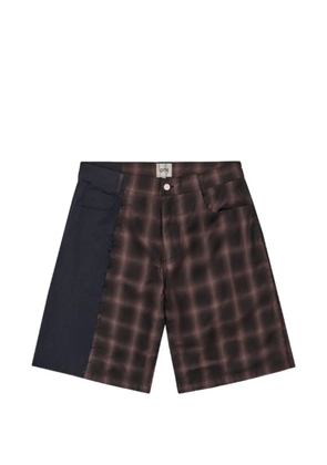 Arte Antwerp check-pattern shorts - Brown