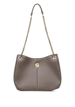 BOSS logo-plaque shoulder bag - Brown