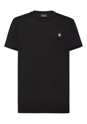 Billionaire round-neck logo-plaque t-shirt - Black