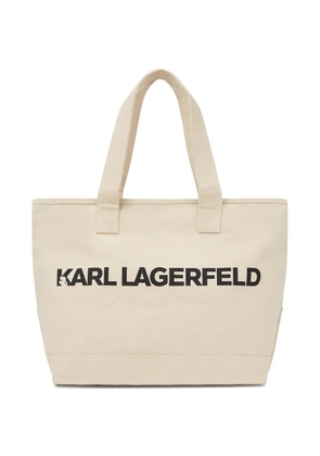 Karl Lagerfeld large K/Essential logo tote bag - Neutrals