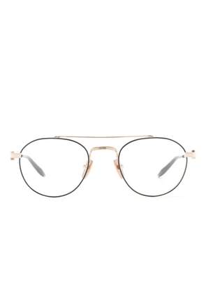 Akoni round-frame glasses - Gold
