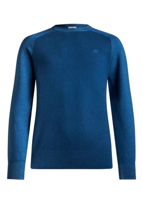 ETRO Pegaso-logo wool sweater - Blue