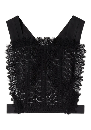 Lanvin lace-detail sleeveless top - Black