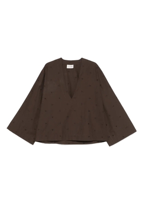 The Attico v-neck blouse - Brown