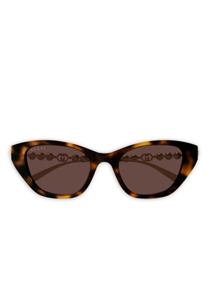 Gucci Eyewear GG1968S pearl cat-eye sunglasses - Brown