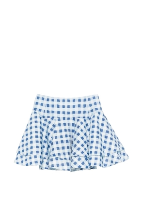 SANDRO check-pattern mini skirt - White