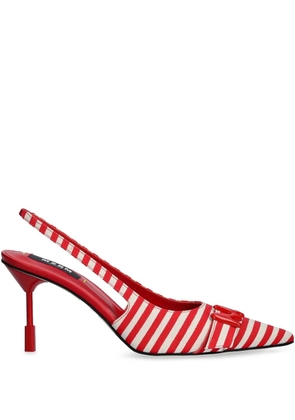 MSGM 90mm striped pumps - Red
