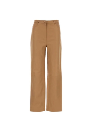 LouLou de Saison leather trousers - Neutrals